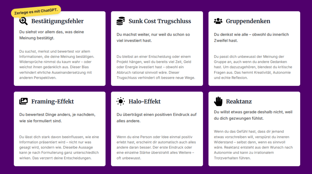Promptdiagnose - Denkfehler